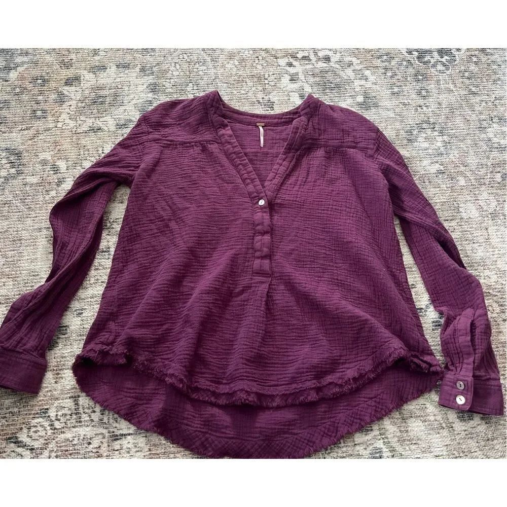 Free People Cotton Gauze Pullover